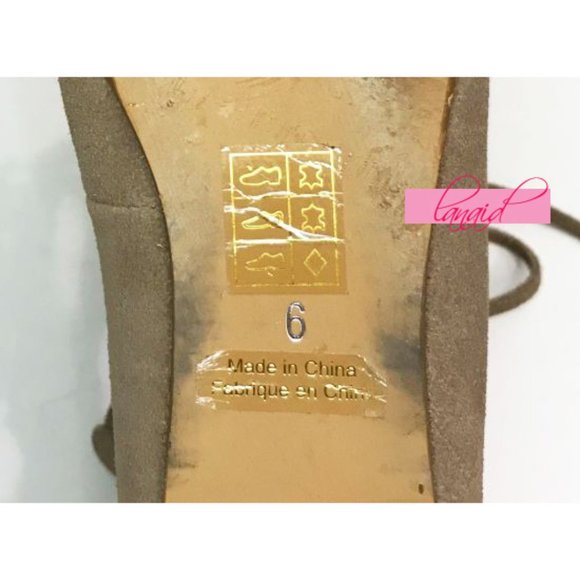 Free People Shay Lace-Up Flats Taupe Suede Leather Corset Strappy Distressed 6 - Picture 15 of 16